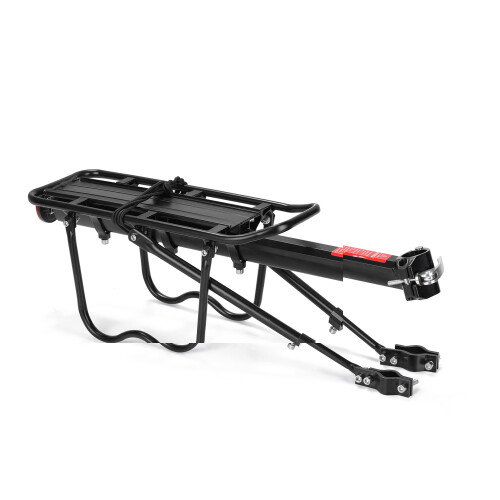 Aluminum Bicycle Cargo Rack 520x150mm Black with Mounting Tools 1