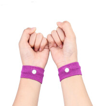 (Purple) Motion Sickness Relief Bands for Travel - Adjustable Wristband