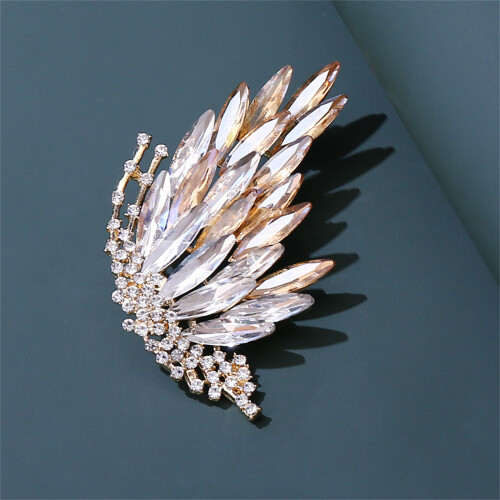 (2) Butterfly Rhinestone Brooch for Wedding & Jacket