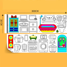 (Daily necessities (3 meters)) Kids Graffiti Canvas Painting - 50 Char