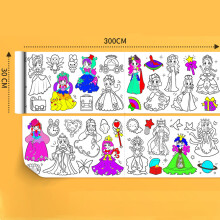 (Cute princess (3 meters)) Kids Graffiti Canvas Painting - 50 Char