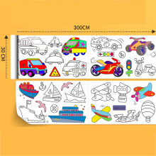 (Transportation [3 meters]) Kids Graffiti Canvas Painting - 50 Char