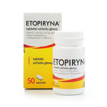 Etopiryna 50 x Headache Pain Killer tabletki na bol glowy