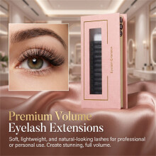(D Curl) 4D Clover False Lashes - Soft Volumizing Curl