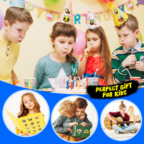 50Pcs Waterproof Bee Stickers for DIY Crafts