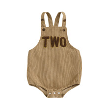 (18-24 Months, Khaki) Salopetă pentru bebeluși de 2 ani, cu imprimeu lejer, fără mâneci, pentru viața de zi cu zi și ziua de naștere