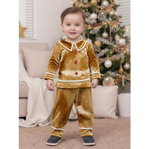 (3-4 Years, Khaki) Χριστουγεννιάτικες στολές νήπιων, και λάστιχο. 2