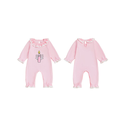 (6-12 Months, Pink) Μοντέρνο φορμάκι με γενέθλια κοριτσιού 1