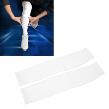 Long Compression Football Leg Sleeve for Men & Women White Polyester