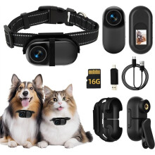 Cat Camera Collar with Video Recording,with 16G Card 1080p HD Action Sport Cam,All Activities Pet Supplies/Stuff