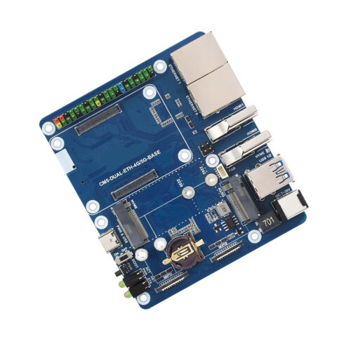 Dual Gigabit Ethernet 5G/4G Base Board Designed for Raspberry Pi Compute Module 5, CM5