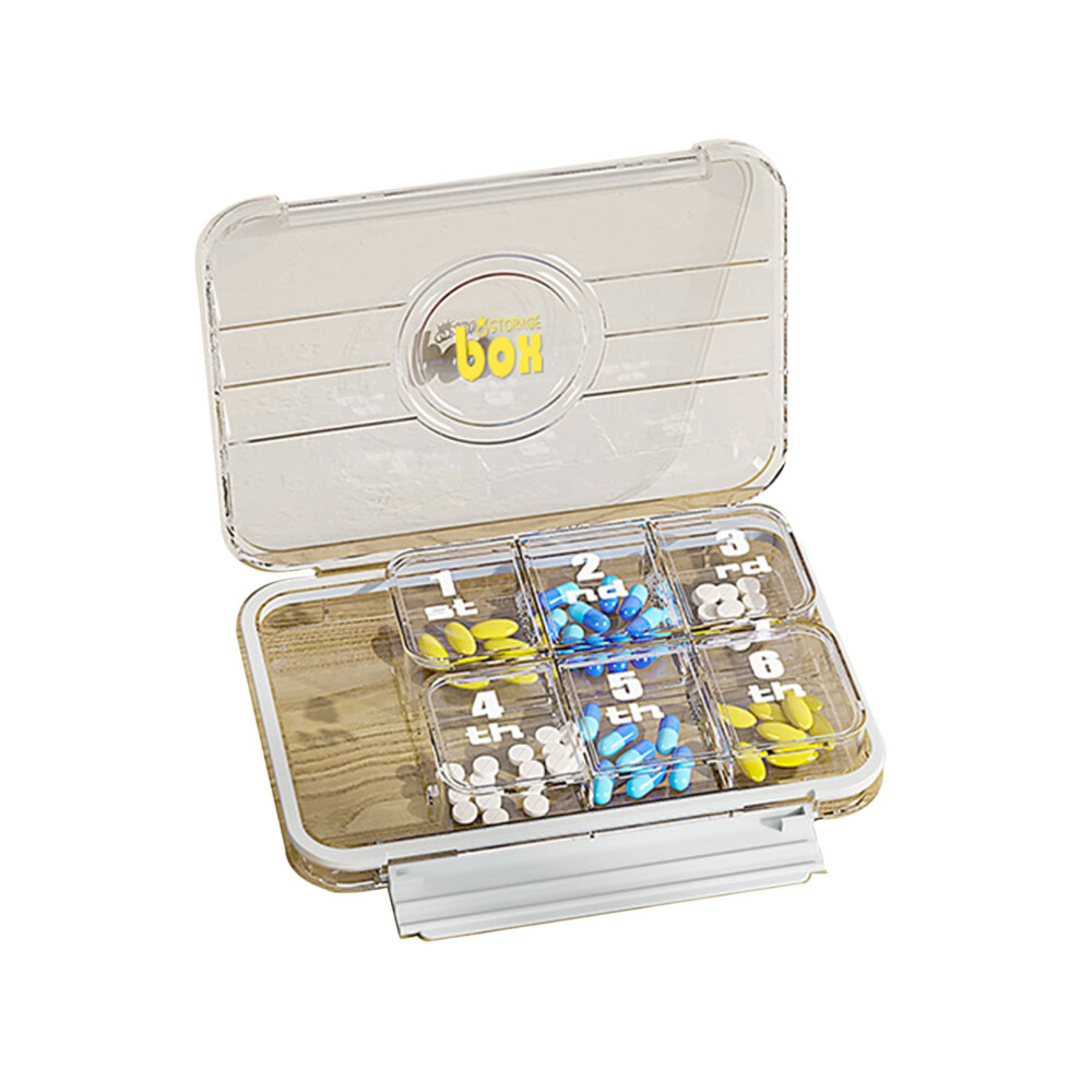 Dachuang Beauty (Transparent, 7 Grids) 7-Day Pill Organizer, 7/21/28 Grids, Compact & Portable