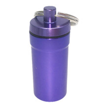 (Purple 1) Waterproof Aluminum Earplug Holder for Pills & Herbs