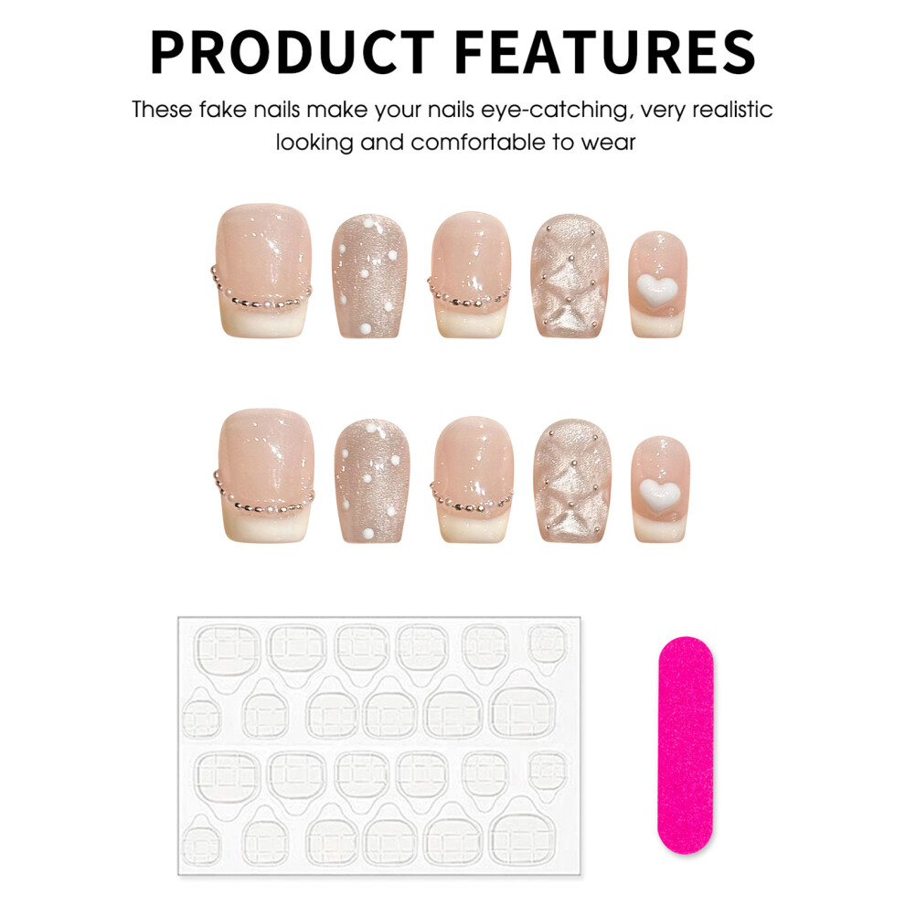 Dachuang Beauty (Xs) Premium Chanel-Style Gel Nail Stickers, Reusable