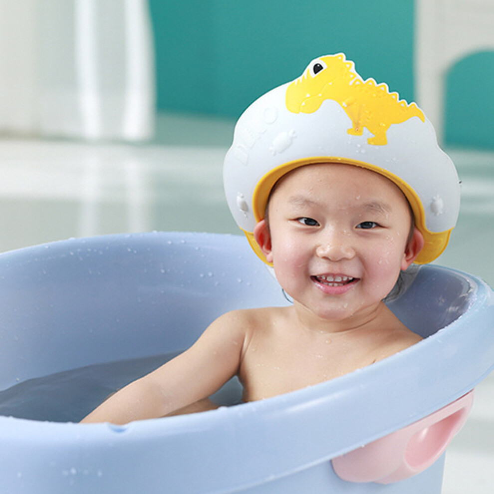 (Yellow) Kids\' Cartoon Shampoo Cap - No Water In Eyes Yellow Dachuang Beauty