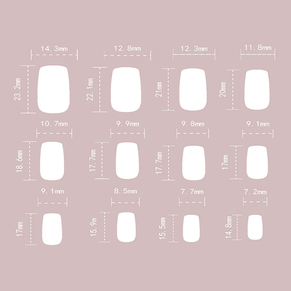 Creation-3C 24Pcs French Tip False Nails Reusable Wedding Party