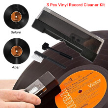 3 Pcs Vinyl Record Cleaner Kit Cleaning Brush Dust Remover Kit Record Cleaner Cleaning Brush Set Vinyl Record Cleaning Brush Set