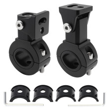 2pcs Motorcycle Headlight Mount Bracket 360 Degree 18-32mm Adjustable Spotlight Clamp Motorcycle Head Light Lamp Holder Support