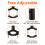 2pcs Motorcycle Headlight Mount Bracket 20-52mm Adjustable Spotlight Tube Mount Clamp Motorcycle Head Light Lamp Holder Support 3