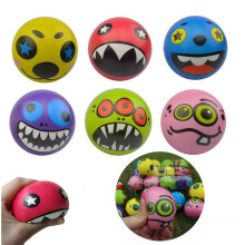 2PCS Expression Soft Balls Toy Funny Sponge Stress Ball Squeeze Smiley Face Grimace PU Foam For Kids For Adults Sports Toy Ball
