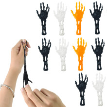 15Pcs Halloween Catapult Ghost Hands Launcher Toy Stress Relieving Funny Palm Sticky Catapult Soft Slingshot Toy Birthday Party
