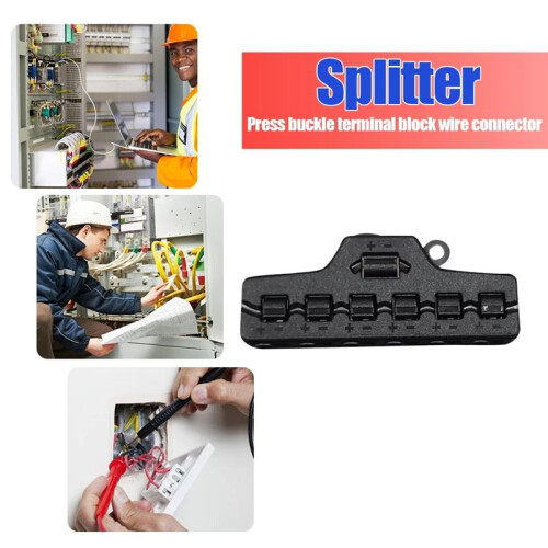 4pcs 6  Push-in Fast Quick Wire Connector Distribution Wiring Cable Splitter for LED Lighting Terminal Block 2