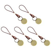 Lot de 5 Porte-Clés Lakhovsky MWO 40 mm, Oscillateur Multi-Ondes, Disque Polarisé Plaqué Or, Énergie de Résonance