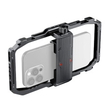NEEWER PA039 Phone Rabbit Cage, Smartphone Video Rig with Quick Release Mounts Cold Shoes for Videomaker Filmmaking Vlogging