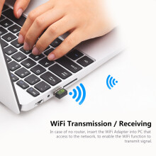 RTL8188GU 150Mbps USB Wireless Card 20x15x6 Black
