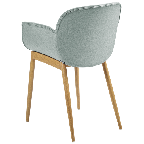 Beliani Set of 2 Dining Chairs ALICE Fabric Mint Green 1