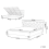 Beliani Ottoman Bed METZ Faux Leather White 160 x 200 cm (EU King Size) 3