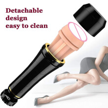 (High temperature black) 3D Realistic Male Masturbator - Soft & Easy Clean