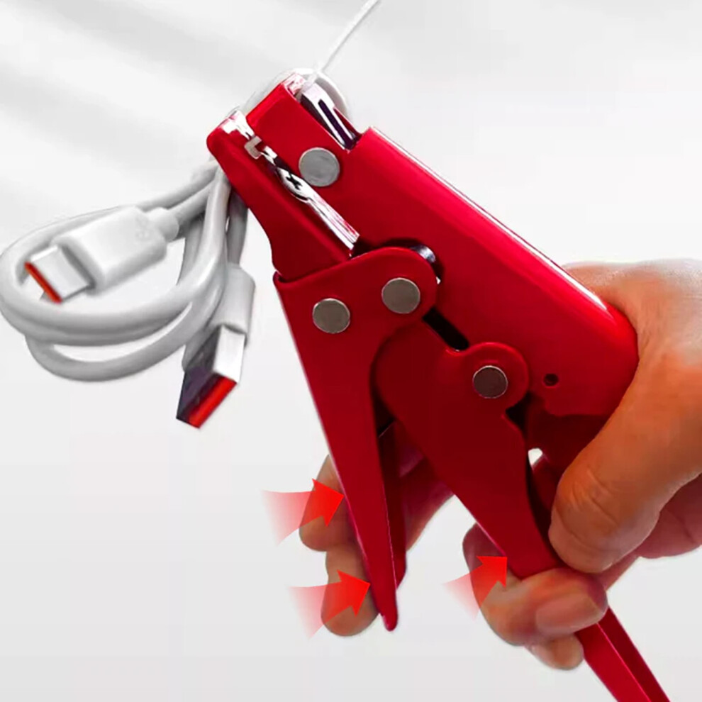 Portable Nylon Cable Tie Gun Adjustable Tension Plastic Zip Tie Fastening And Cutting Tool Cable Tie Tensioning Cutting Tool 6935161697926