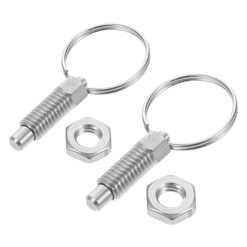 2Pcs Stainless Steel Pull Ring Spring Plunger Industrial Locking Pins 2
