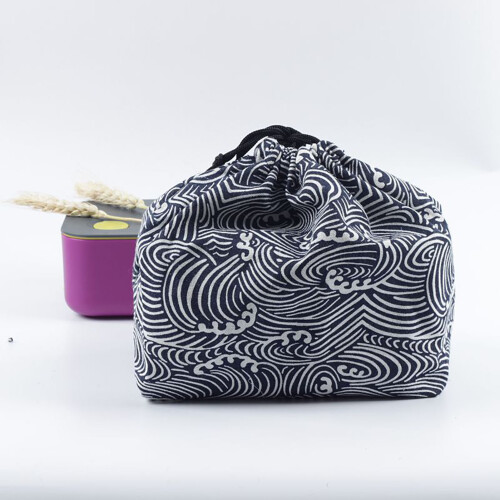 (Bdd28) Portable Drawstring Bento Bag for Picnic & Office