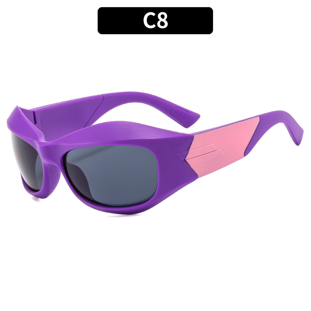 Dachuang Beauty Purple/Pink (C8- Frame) Y2k Punk Sunglasses For Men & Women