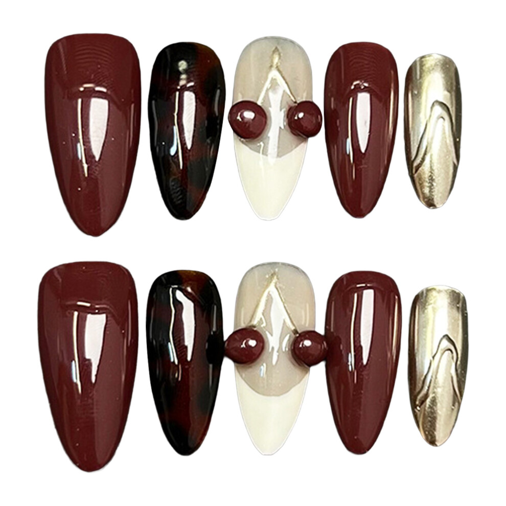 Dachuang Beauty (Xs) 3D Cherry French Press On Nails - 10Pcs