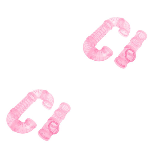 4Pièces Tunnel En Rose Pour Cage D'animal, Jeu Hamster 2
