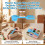 (Blue) Embroidery Thread Spools - Durable & Compact 6