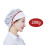 (White red stripes) Chef Mesh Cap - Durable Polyester for Kitchens & Restaurants 1