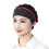 (Black red stripes) Chef Mesh Cap - Durable Polyester for Kitchens & Restaurants 1