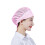 (Pink white strips) Chef Mesh Cap - Durable Polyester for Kitchens & Cafes 1