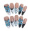 (M) 10PCS Pink French Tip Press On Nails Reusable 1