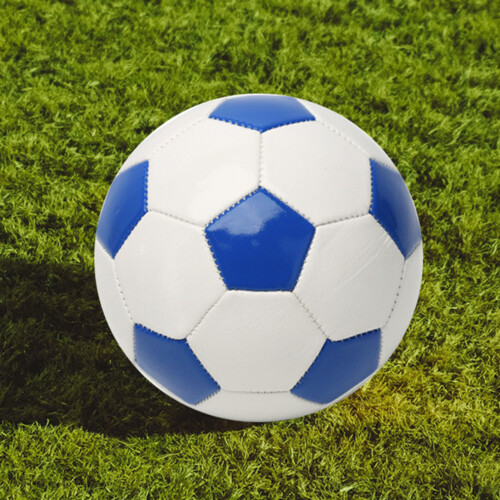 (White Blue) Soccer Training Ball - Inflatable & Stitched