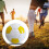 (White Yellow) Soccer Training Ball - Inflatable & Stitched 1