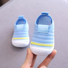 (Blue, 17) Baby First Walkers - Lightweight Breathable Mesh Shoes
