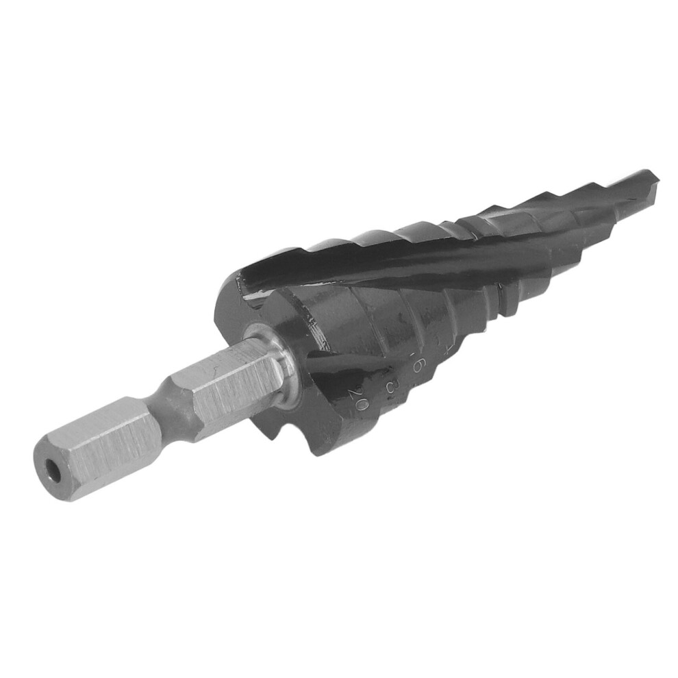 Cobalt Step Drill Bit 4Â20Mm, 1/4In Hex Shank For Metal Drilling 4141388041585
