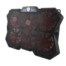 6-Fan RGB Metal Mesh Laptop Cooling Pad Under 19in