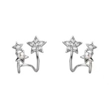 Pearl Star Clip Earrings for Women Wedding Party