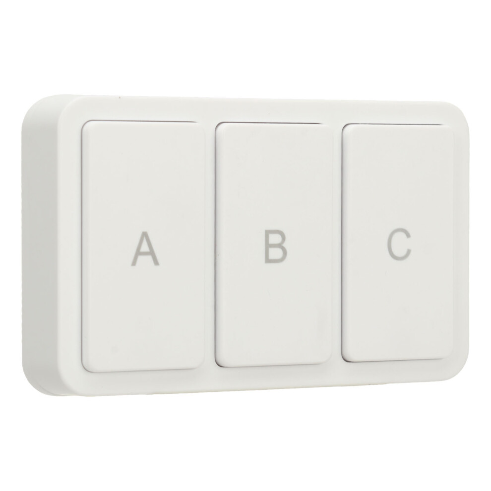 Smart Scene Button Remote 3 Gang Zigbee Wireless Switch White 8111388041713